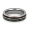 Nephrite Jade, Natural Redwood 5mm Comfort-Fit Titanium Wedding Band