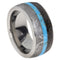 The Men's Jewelry Store (Unisex Jewelry) Turquoise, Dinosaur Bone, Gibeon Meteorite 9mm Comfort Fit Titanium Band