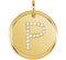 Diamond Initial "P" Round Pendant, 18k Yellow Gold-Plated Sterling Silver (0.1 Ctw, G-H Color, I1 Clarity)