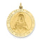 14k Yellow Gold Sacred Heart of Jesus Medal Pendant (33X25MM)