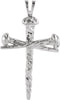 Nail Design Cross Continuum Sterling Silver Pendant (26x18.2 MM)