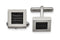 Stainless Steel Black IP-Plated Wire Square Cuff Links