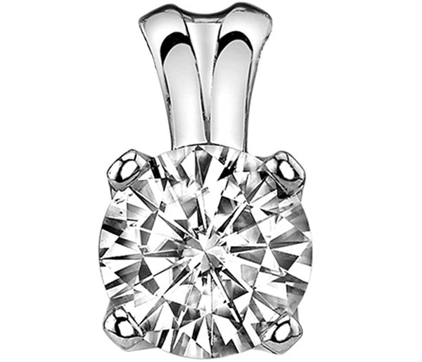 Charles & Colvard 1 Ct. Moissanite Solstice Solitaire 14k White Gold Pendant