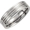 Titanium 6mm Comfort Fit Double Milgrain Ring