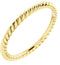 Slim-Profile 1.5mm Rope Trim Comfort-Fit Band, 14k Yellow Gold