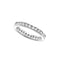 CZ Mirror Polished Rhodium Plated Sterling Silver Eternity Ring