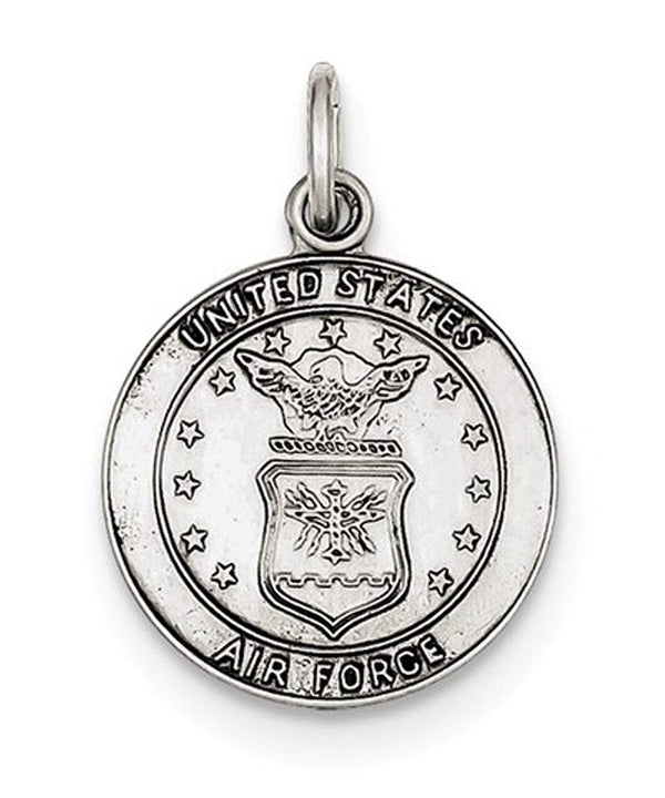 Sterling Silver US Air Force Medal Charm Pendant (23X18MM)