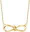 Slim-Profile Bow Necklace in 14k Yellow Gold, 18"