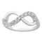 Infinity CZ Rhodium Plated Sterling Silver Ring