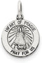 Sterling Silver Antiqued Infant of Prague Medal (32X16MM)