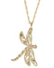 Filigree Dragonfly Pendant Necklace, 10k Yellow Gold, 12k Green Gold, 12k Rose Gold Black Hills Gold