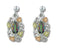 Mystic Fire Topaz Marquise Earrings, Sterling Silver, 12k Green and Rose Gold Black Hills Gold Motif