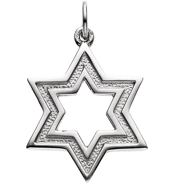 14k Yellow Gold Star of David Pendant (Made in Holy Land)