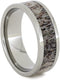 Deer Antler Inlay 8mm Comfort-Fit Titanium Band, Size 12.75