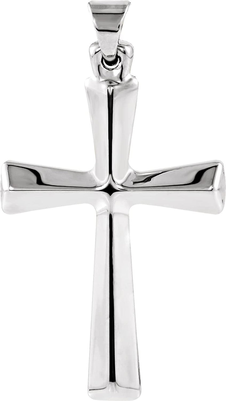 Plain Hollow Cross Sterling Silver Pendant