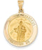 Rhodium-Plated 14k Yellow Gold St. Jude Medal Pendant (31X22 MM)