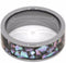 Abalone Inlay 8mm Comfort-Fit Titanium Wedding Band