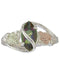 Sterling Silver .90 Ct Mystic Fire Ring with 12k Green and Rose Black Hills Gold Motif