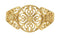 14k Yellow Gold Designer Filigree Cuff Bracelet