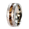 Gibeon Meteorite, Petrified Wood 7mm Comfort-Fit Titanium Ring