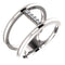 Platinum Diamond Negative Space Ring, Size 7 (.04 Ctw, G-H Color, SI2-SI3 Clarity)