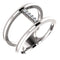 Diamond Negative Space Ring, Rhodium-Plated 14k White Gold, Size 7 (.04 Ctw, G-H Color, I1 Clarity)