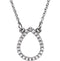 Diamond Teardrop 14k White Gold Pendant Necklace, 16" (0.125 Cttw)