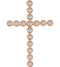 Diamond Paternoster Cross Pendant, 14k Rose Gold (.33 Ctw, H+ Color, I1 Clarity)