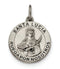 Sterling Silver Satin Antiqued Spanish St. Lucy Medal Pendant (21X19MM)