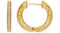 Diamond Milgrain Hoop Earrings, 14k Yellow Gold (1/5 Ctw, Color H+, Clarity I1)