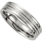 Titanium 6mm Comfort Fit Double Milgrain Ring