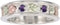 Rhodium-Plate Sterling Silver 2-Stone Amethyst 12k Rose Gold, 12k Green Black Hills Gold Ring, Size 6.25