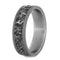 Mimetic Meteorite Inlay 6mm Comfort-Fit Titanium Wedding Band