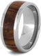 Tulip Wood 10mm Comfort-Fit Titanium Wedding Band, Size 8.5