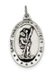 Sterling Silver Saint Christopher Medal Charm Pendant (34X20 MM)