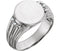 Men's Platinum Diamond Round Signet Ring (.07 Ctw, G-H Color, SI2-SI3 Clarity)