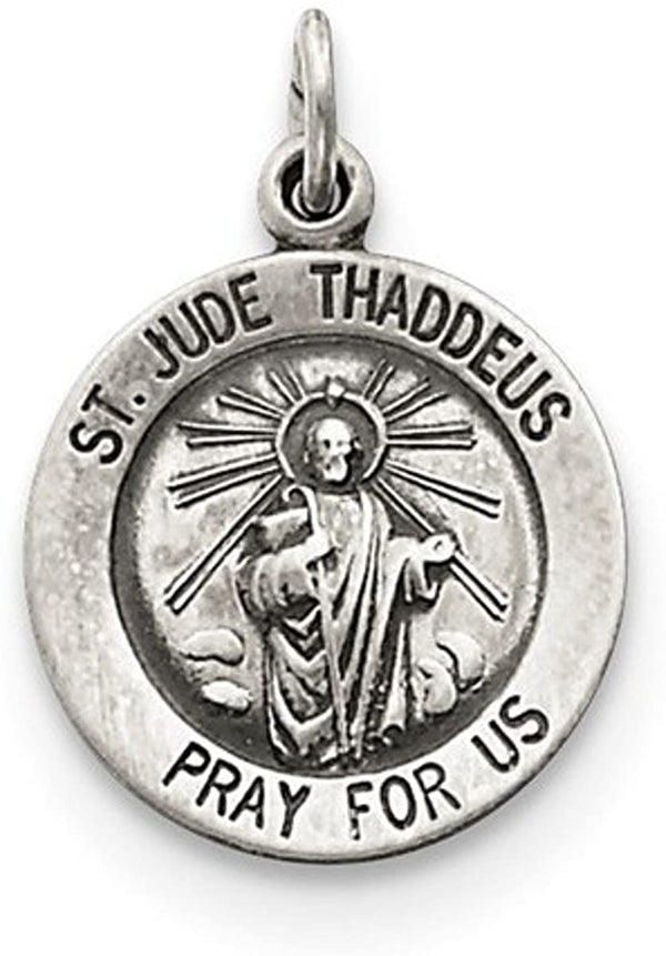 Sterling Silver Saint Jude Thaddeus Medal (20X15 MM)