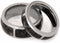 Dinosaur Bone Comfort-Fit His and Hers Titanium Wedding Band Set, M11.5-F4.5