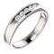 Men's 5-Stone Diamond Wedding Band, Rhodium-Plated 14k White Gold (.33 Ctw, Color G-H, SI2-SI3 Clarity) Size 11.5