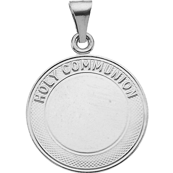 Sterling Silver Holy Communion Pendant Necklace, 18" (19 MM)