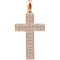 Diamond Western Cross Pendant, 14k Rose Gold (.33 Ctw, H+ Color, I1 Clarity)