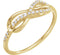 Diamond Infinity-Inspired Knot Ring, 14k Yellow Gold (1/10 Ctw, Color H+, Clarity I1)