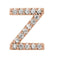 14k Rose Gold Diamond Letter 'Z' Initial Stud Earring (Single Earring) (.07 Ctw, GH Color, I1 Clarity)