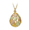 Graduated Leaf and Grape Clusters Teardrop Pendant Necklace, 10k Yellow Gold, 12k Green and Rose Gold Black Hills Gold Motif, 18"