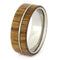 Oak Wood Overlay 8mm Comfort-Fit Titanium Wedding Band