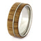 Oak Wood 8mm Comfort-Fit Titanium Wedding Band