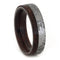 Gibeon Meteorite, Ruby Redwood 6mm Comfort-Fit Titanium Wedding Band