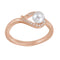 White Freshwater Cultured Pearl, Diamond Bypass Ring, 14k Rose Gold (5.-5.50mm)(.7Ctw, GH Color, I1 Clarity)