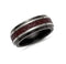 Edward Mirell Black Titanium Stepped Red Carbon Fiber 8mm Comfort-Fit Band