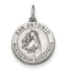 Sterling Silver Satin Antiqued Spanish St. Anthony Medal Pendant (21X19MM)